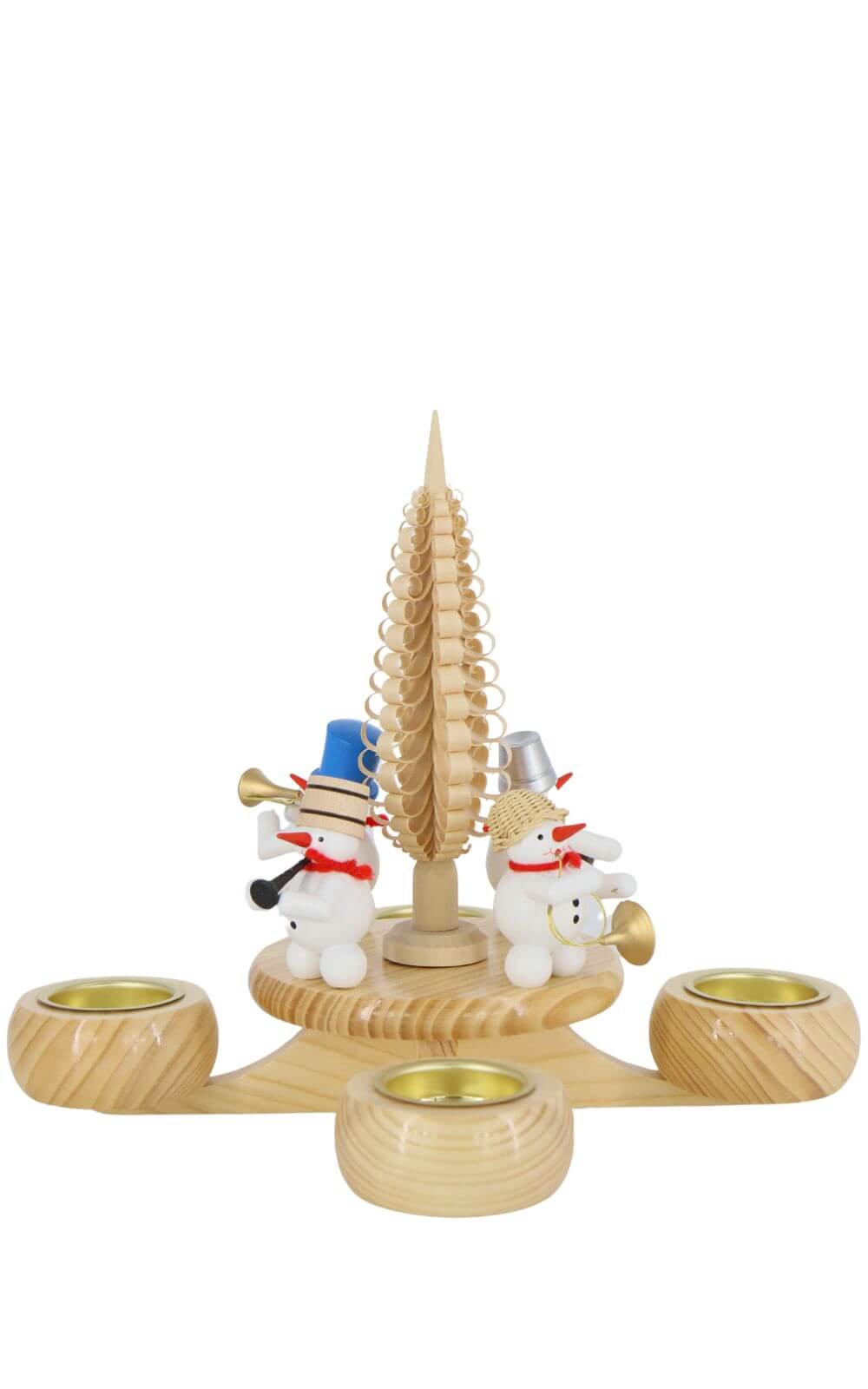 Adventsleuchter für Teelichte mit Schneemännern, 23 cm von Ralf Zenker_2