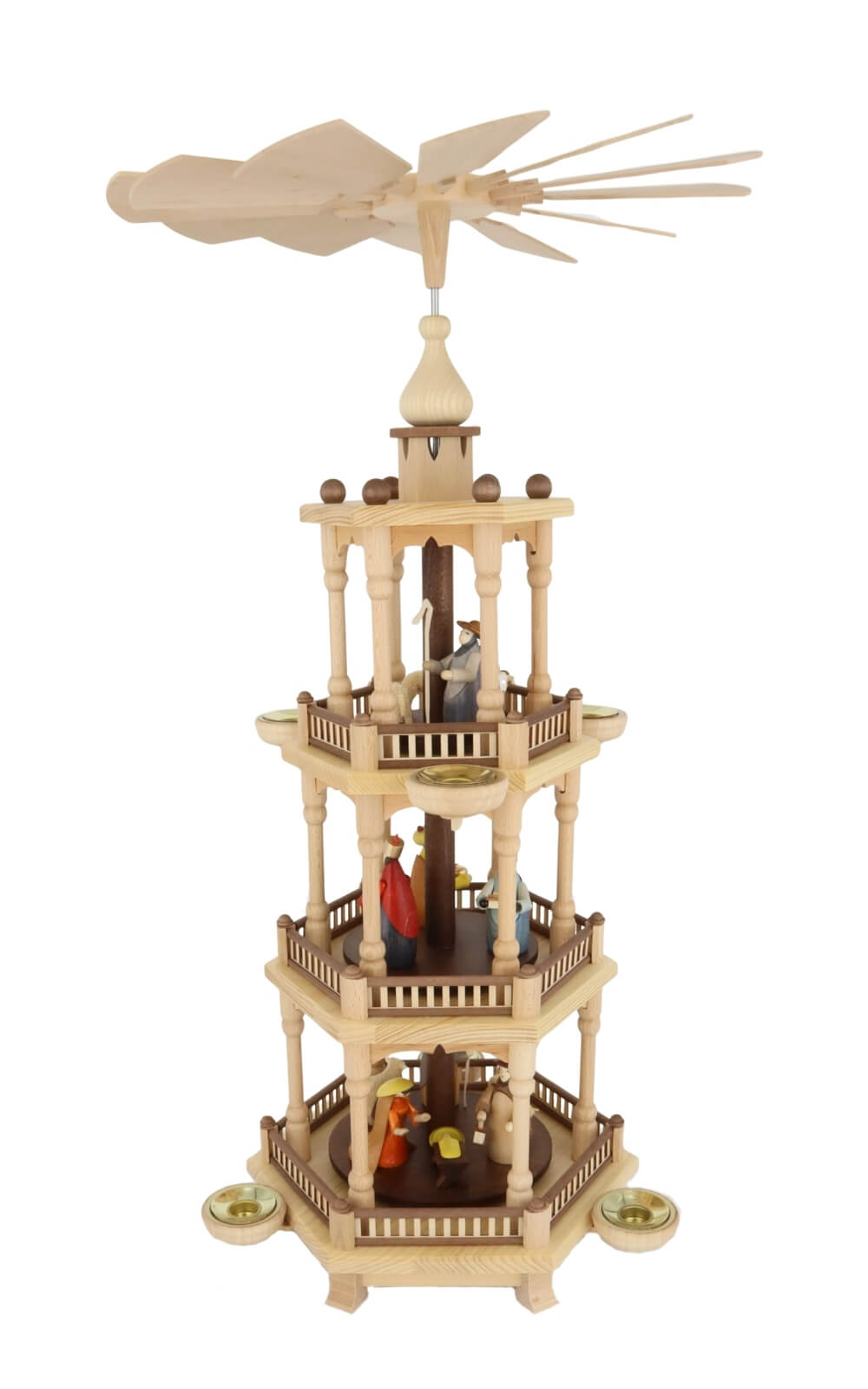 Weihnachtspyramide Heilige Familie, 3 - stöckig, 66 cm von Theo Lorenz_1