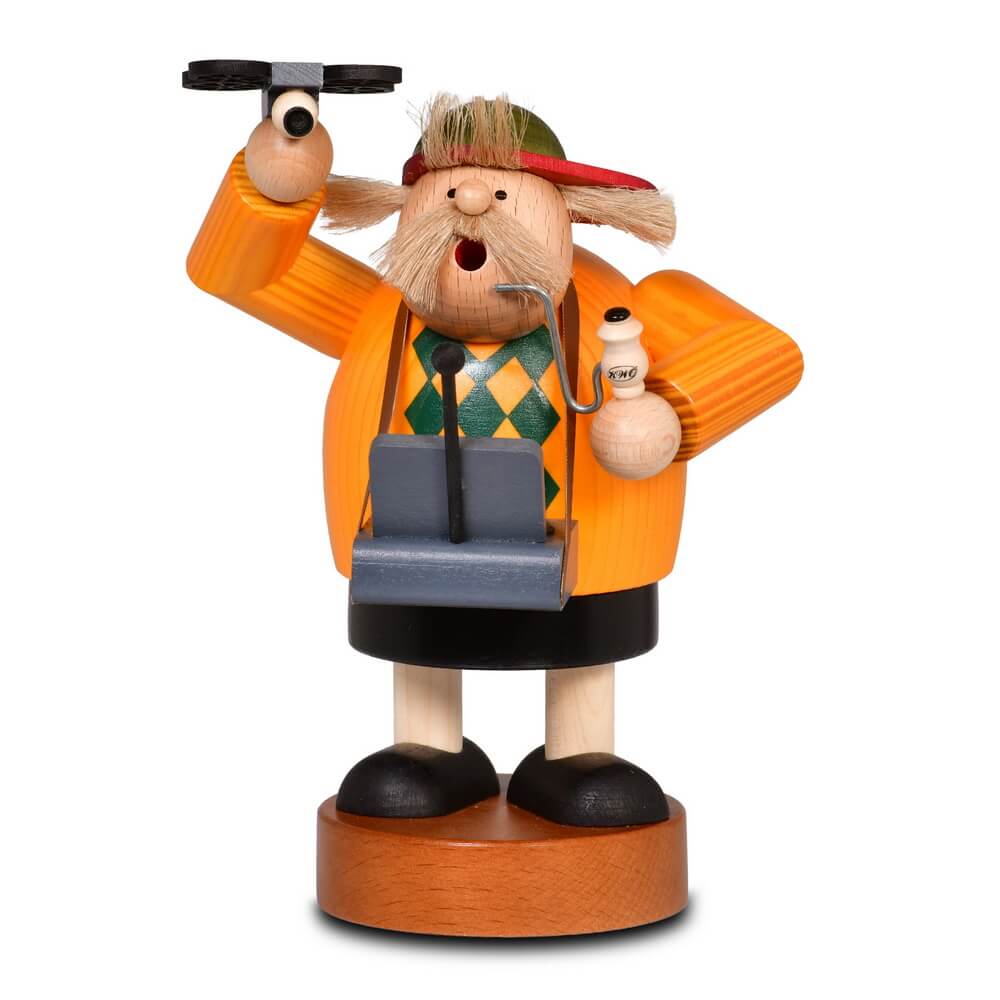 Räuchermännchen Drohnenflieger, 20 cm von KWO, Made in Germany