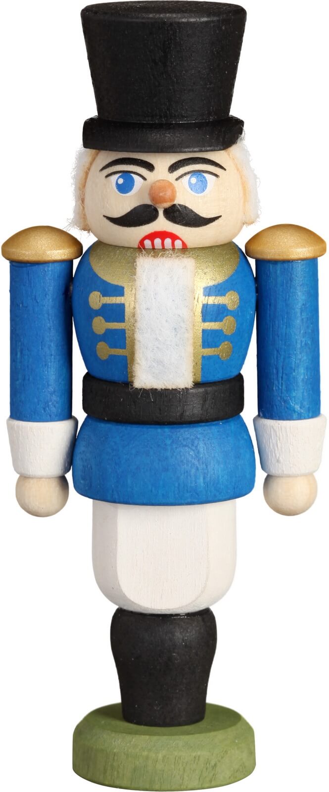 Christbaumschmuck Nussknacker Husar, blau von Seiffener Volkskunst
