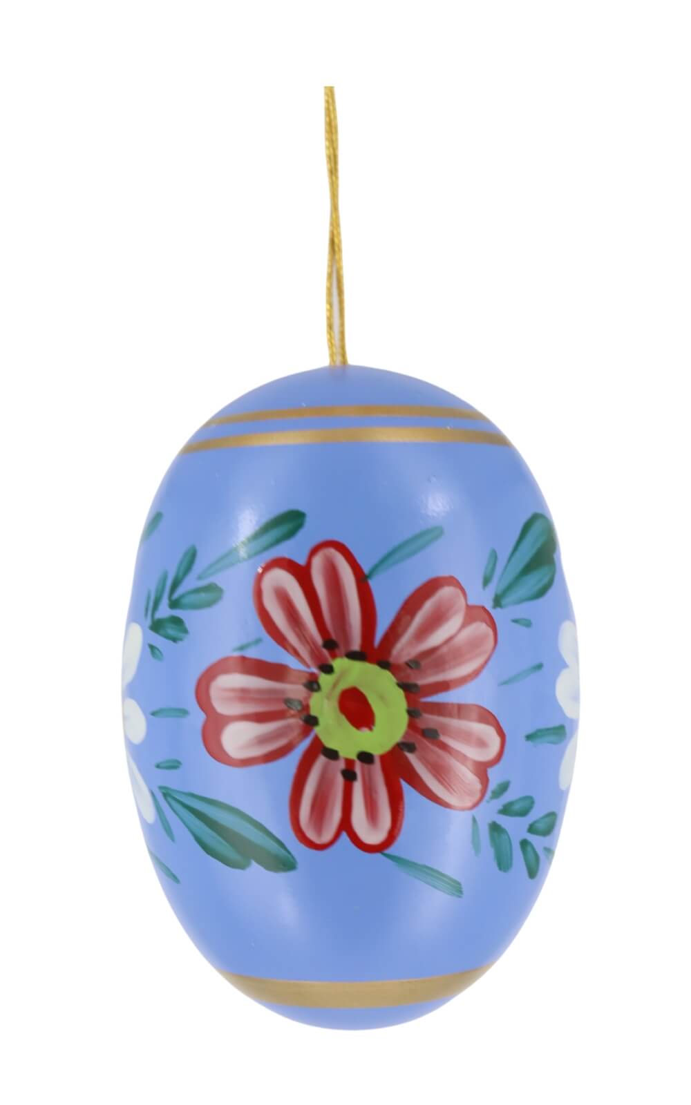 Osterei blau mit Blumen von Figurenland Uhlig GmbH