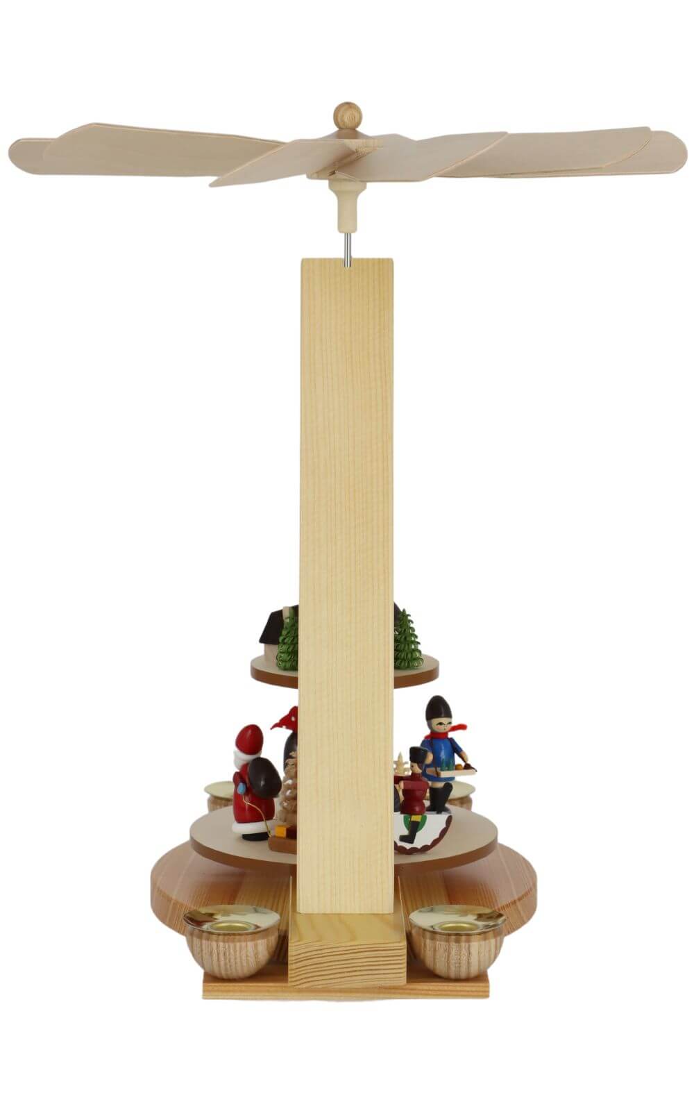 Weihnachtspyramide Seiffener Dorf mit Weihnachtsmann von Knuth Neuber_3