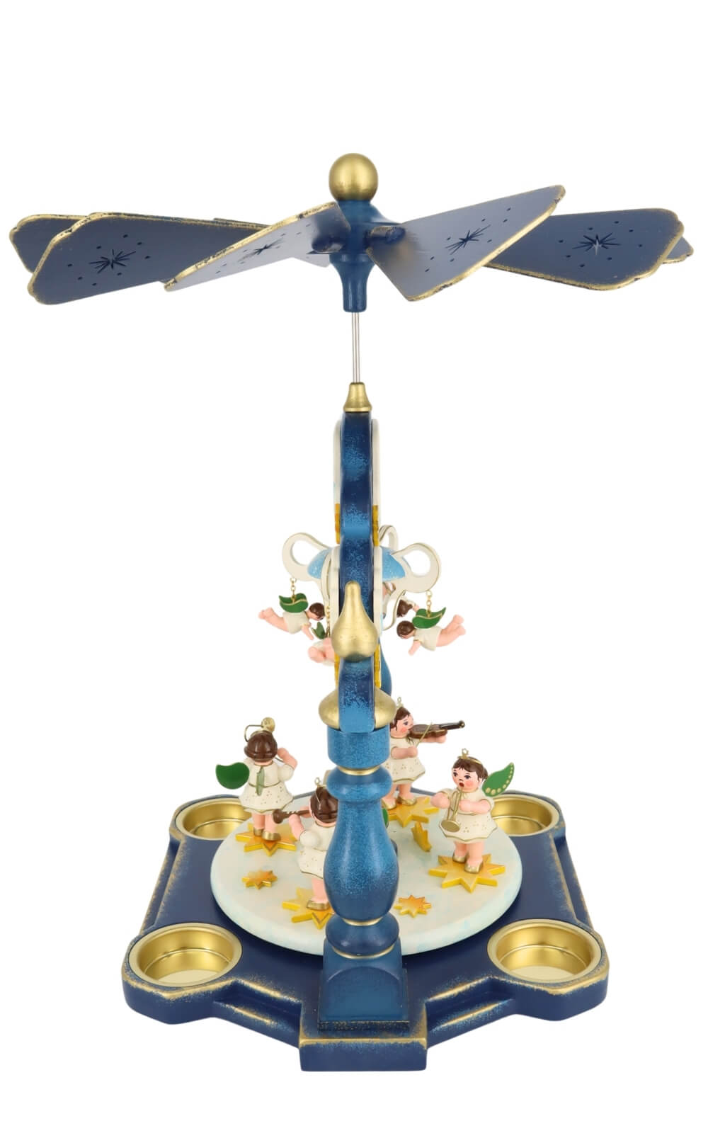 Weihnachtspyramide mit Engelorchester 35 cm, farbig von Hubrig Volkskunst_3