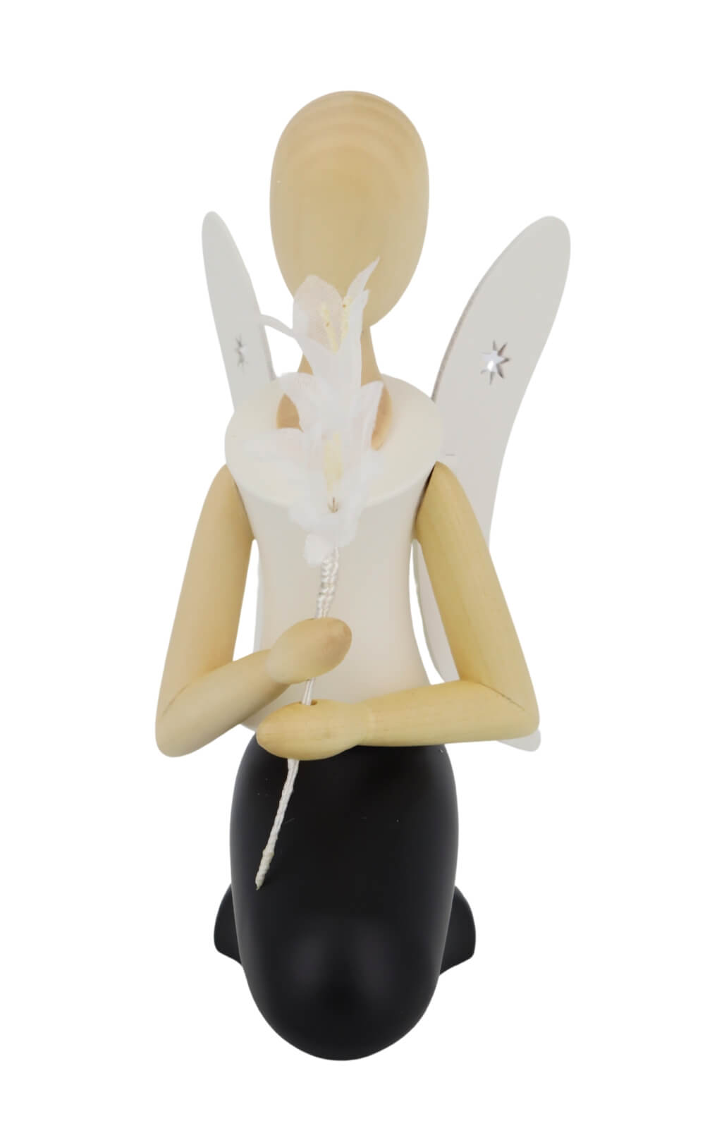 Engel - Sternkopf mit Glockenblume, knieend, 13 cm von Holzkunst Gahlenz_1