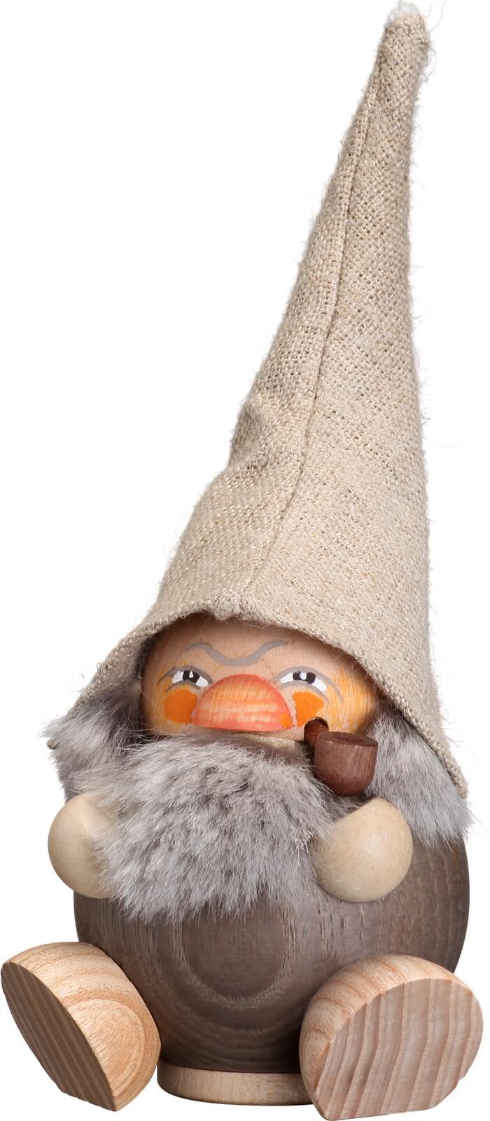 Räuchermännchen Waldzwerg, 19 cm, steingrau von Seiffener Volkskunst eG