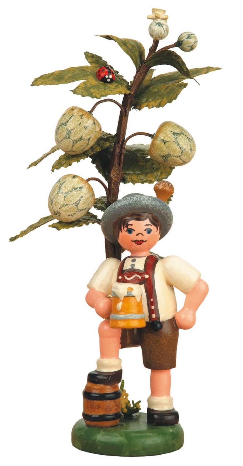 Blumenkind Herbstkind Hopfen, 13 cm, farbig von Hubrig Volkskunst