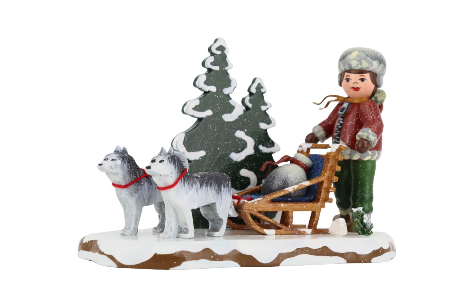 Winterkind Durch den Winterwald, 12 x 8 cm von Hubrig Volkskunst_2