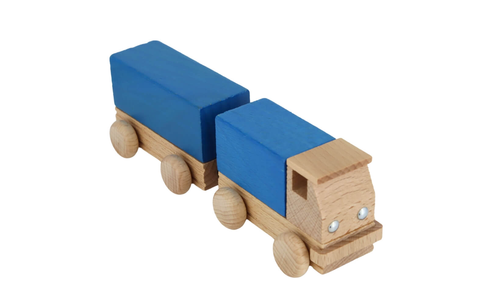 Holzspielzeug Lastzug mit Anhänger, farbig von Ebert GmbH_2